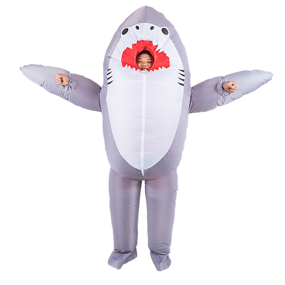 Shark Fancy Dress Fan Inflatable Costume Suit V63-825771
