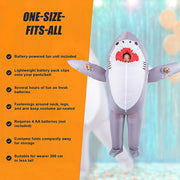 Shark Fancy Dress Fan Inflatable Costume Suit V63-825771