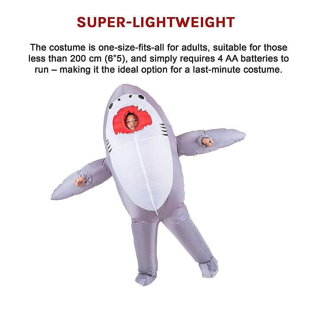 Shark Fancy Dress Fan Inflatable Costume Suit V63-825771