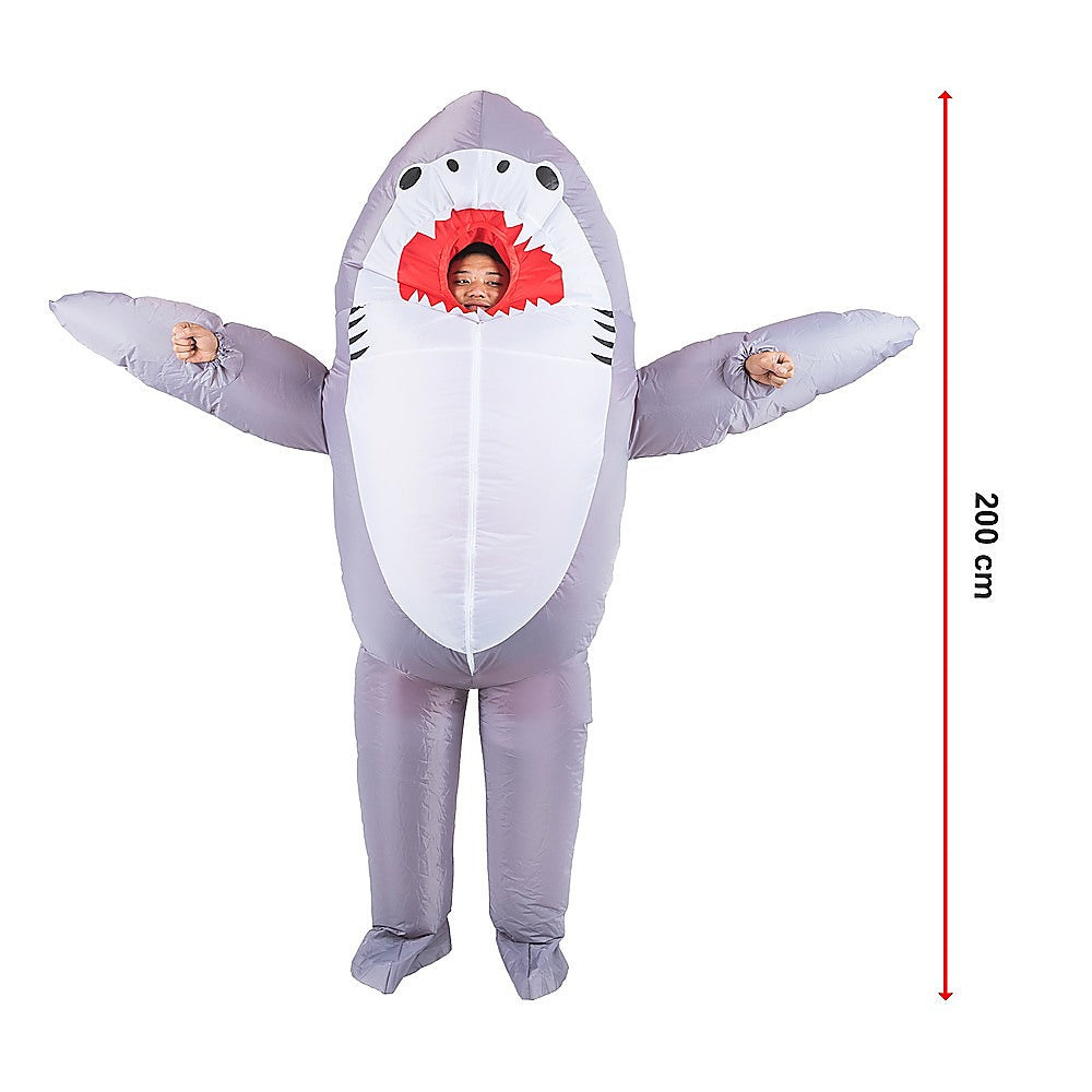 Shark Fancy Dress Fan Inflatable Costume Suit V63-825771