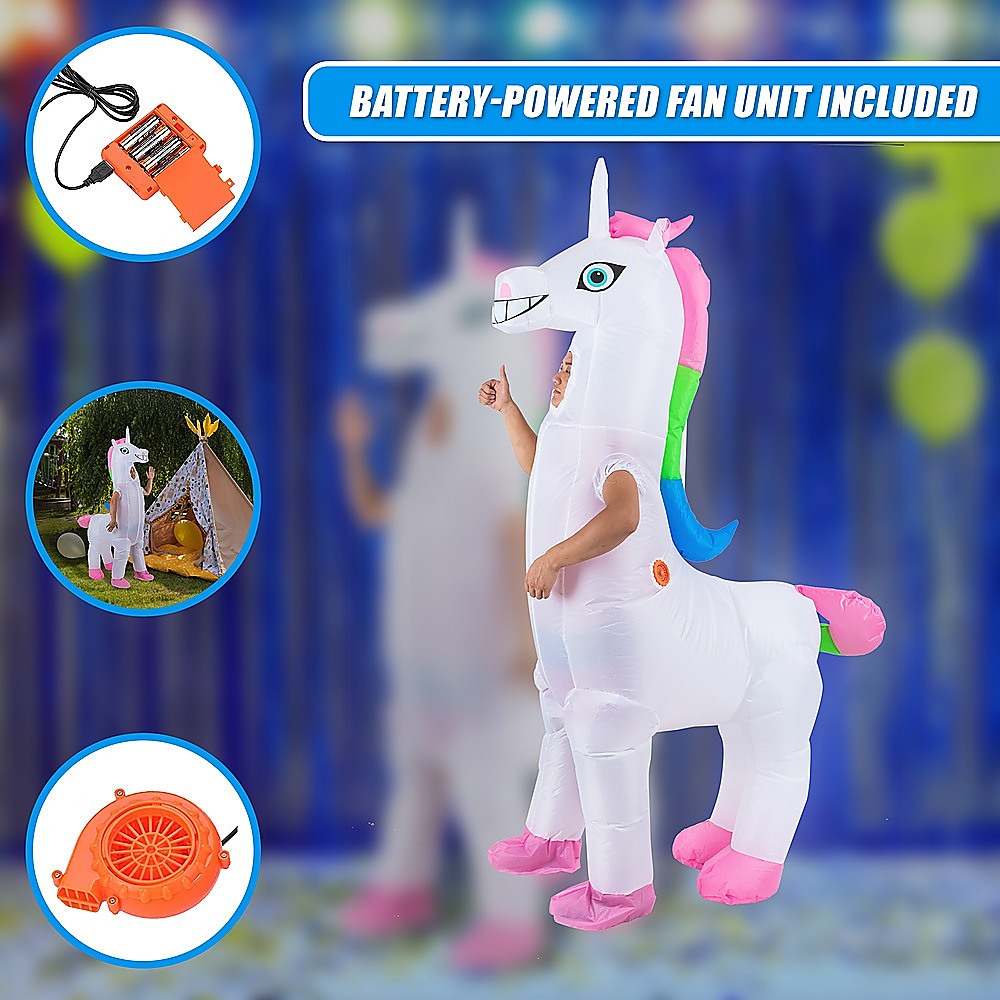 Giant Unicorn Fancy Dress Fan Inflatable Costume Suit V63-825781