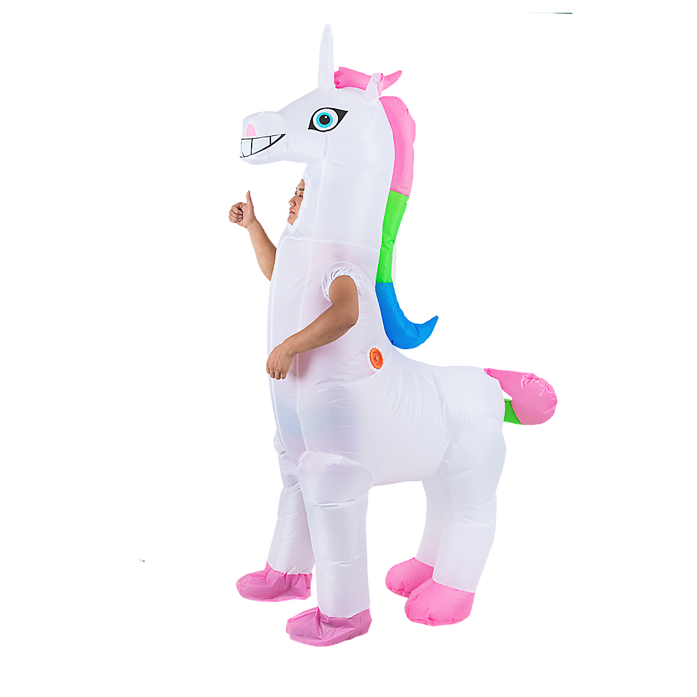Giant Unicorn Fancy Dress Fan Inflatable Costume Suit V63-825781