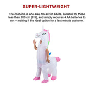 Giant Unicorn Fancy Dress Fan Inflatable Costume Suit V63-825781