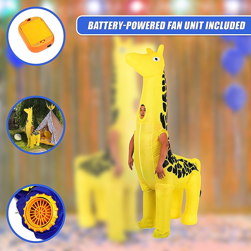 Giraffe Fancy Dress Fan Inflatable Costume Suit V63-825791