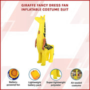 Giraffe Fancy Dress Fan Inflatable Costume Suit V63-825791