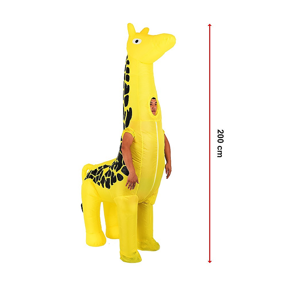 Giraffe Fancy Dress Fan Inflatable Costume Suit V63-825791