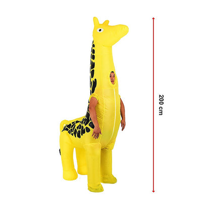 Giraffe Fancy Dress Fan Inflatable Costume Suit V63-825791