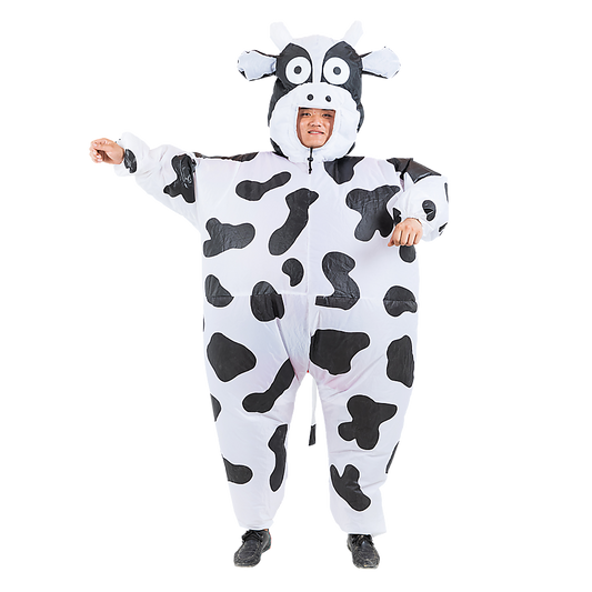 Cow Fancy Dress Fan Inflatable Costume Suit V63-825801