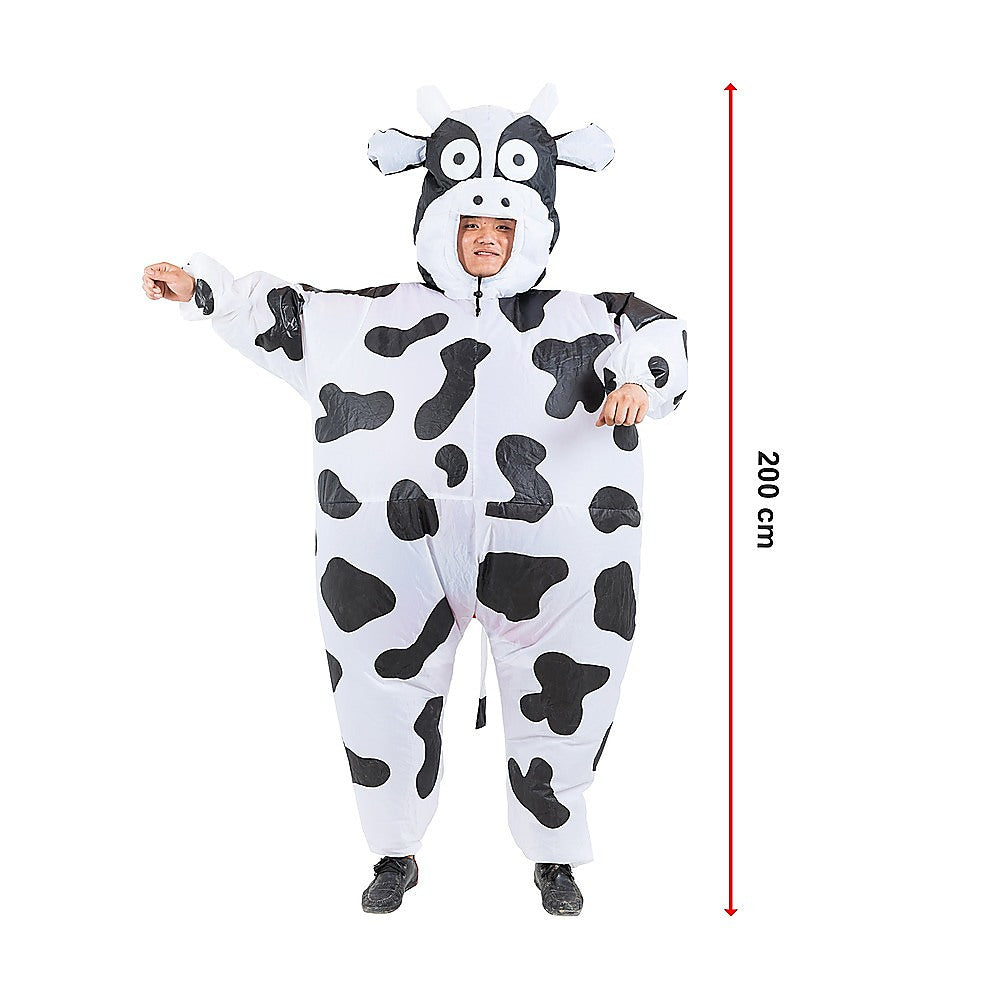 Cow Fancy Dress Fan Inflatable Costume Suit V63-825801