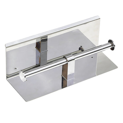 Stainless Steel Double Toilet Paper Holder Towel Roll Tissue Rack Storage Shelf V63-825811