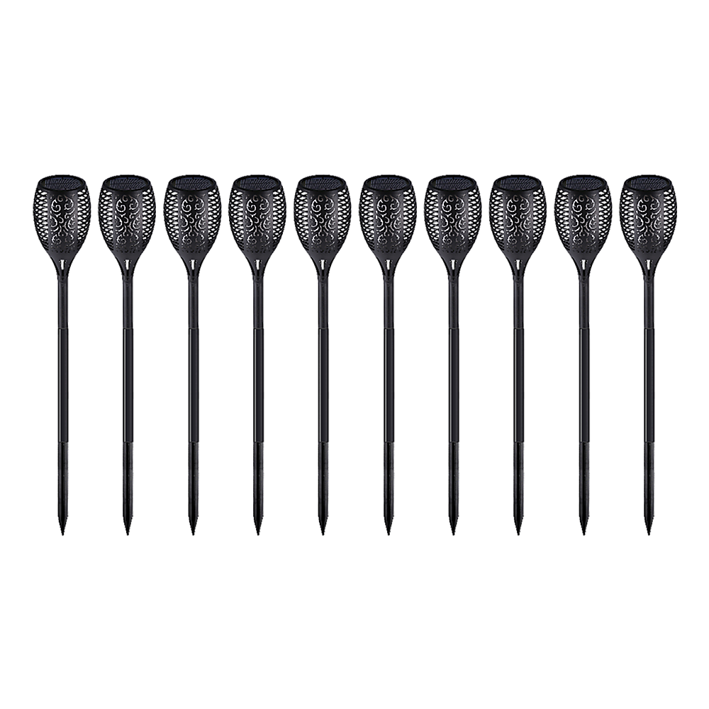 10 Pack Solar Torch Lights 96 LED Flickering Lighting Dancing Flame Garden Lamp V63-825821