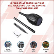 10 Pack Solar Torch Lights 96 LED Flickering Lighting Dancing Flame Garden Lamp V63-825821