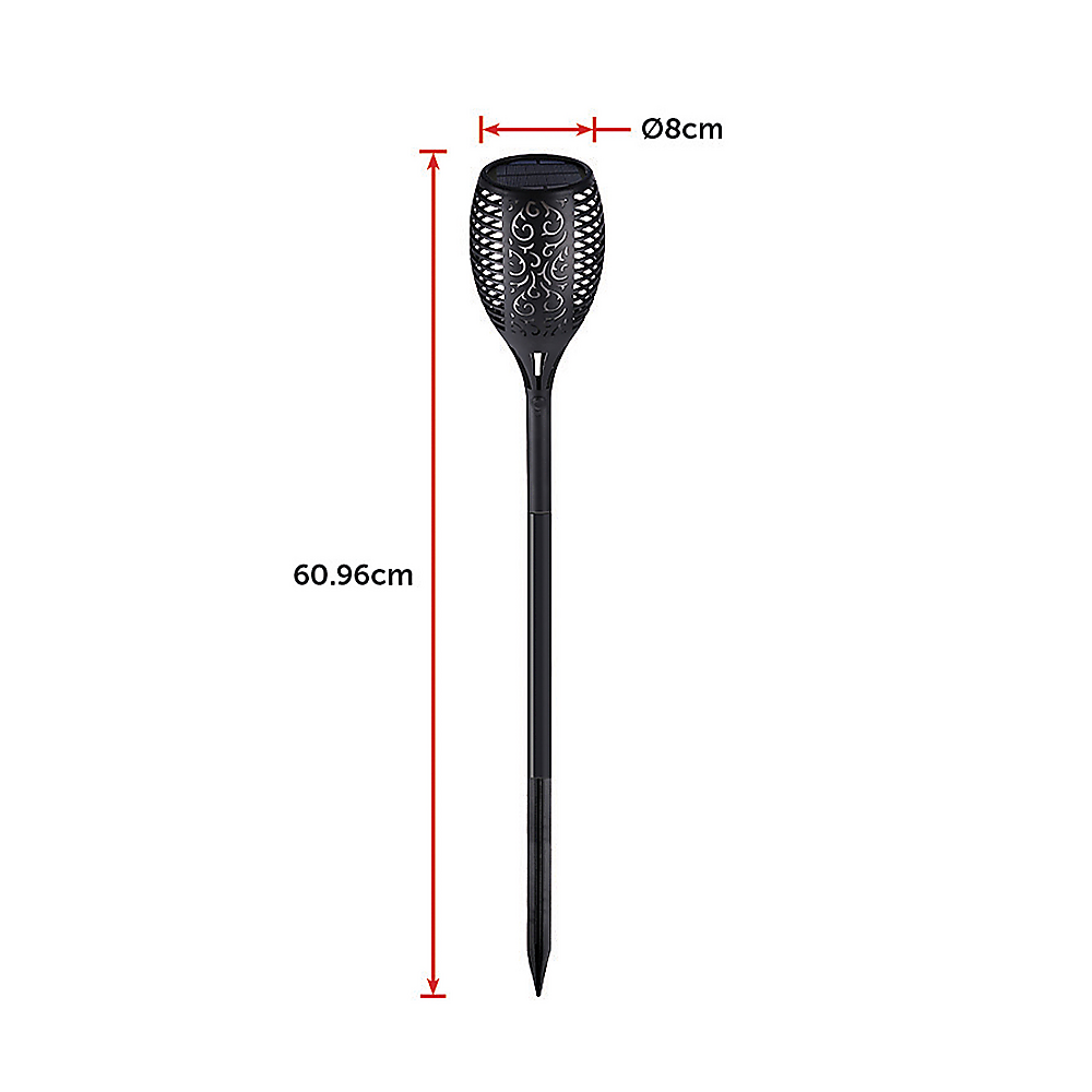 10 Pack Solar Torch Lights 96 LED Flickering Lighting Dancing Flame Garden Lamp V63-825821