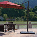 Outdoor Patio 4-Piece Cantilever Offset 3M Umbrella Base Stand Weight Water Sand V63-825831