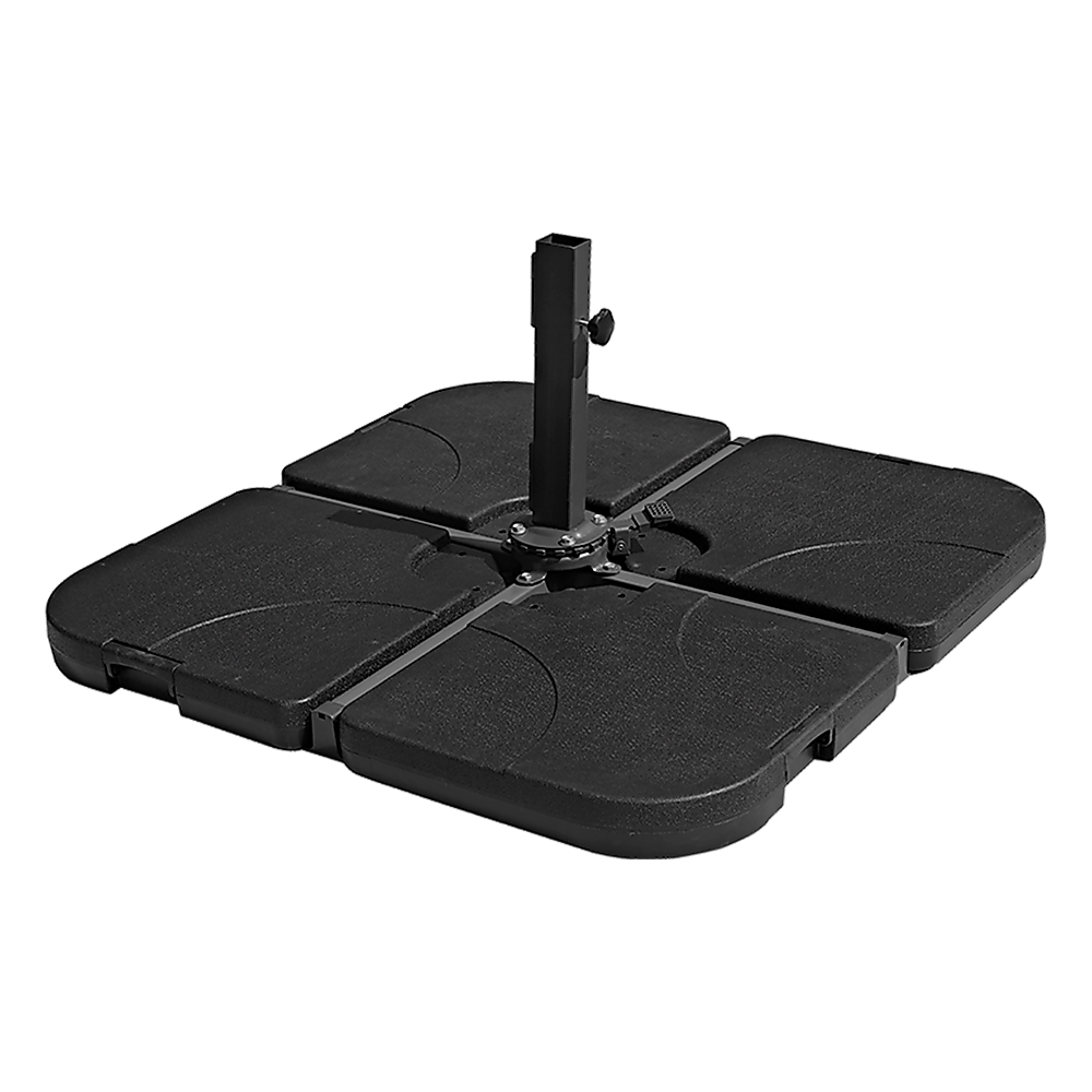 Outdoor Patio 4-Piece Cantilever Offset 3M Umbrella Base Stand Weight Water Sand V63-825831