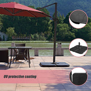 Outdoor Patio 4-Piece Cantilever Offset 3M Umbrella Base Stand Weight Water Sand V63-825831