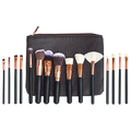 Soft 15Pcs Pro Face Powder Makeup Brushes Set Eyeshader Blending Highlight Tools V63-825851
