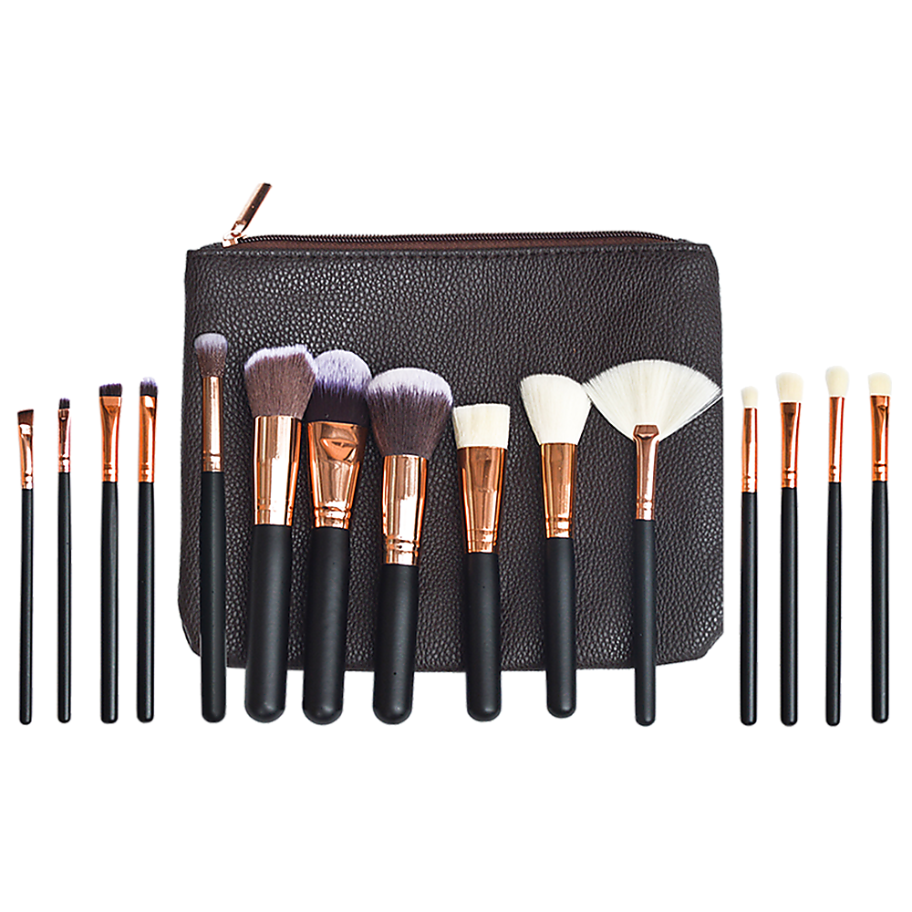 Soft 15Pcs Pro Face Powder Makeup Brushes Set Eyeshader Blending Highlight Tools V63-825851
