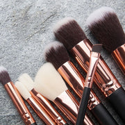 Soft 15Pcs Pro Face Powder Makeup Brushes Set Eyeshader Blending Highlight Tools V63-825851