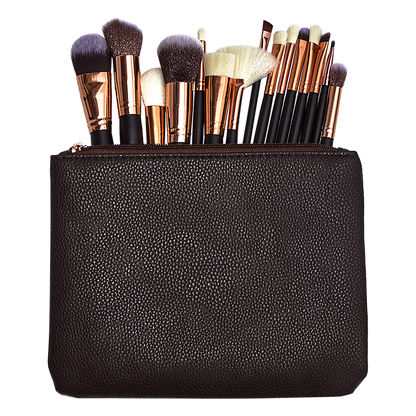 Soft 15Pcs Pro Face Powder Makeup Brushes Set Eyeshader Blending Highlight Tools V63-825851