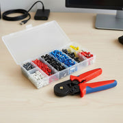 1200Pcs Bootlace Ferrule Crimper kit 0.25-10mm2 Cord End Ratchet Crimping Tool V63-825861