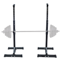 Adjustable Squat Rack Pair Steel Barbell Bench Press Stands Gym Home V63-825881