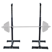 Adjustable Squat Rack Pair Steel Barbell Bench Press Stands Gym Home V63-825881