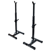 Adjustable Squat Rack Pair Steel Barbell Bench Press Stands Gym Home V63-825881