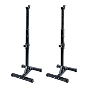 Adjustable Squat Rack Pair Steel Barbell Bench Press Stands Gym Home V63-825881