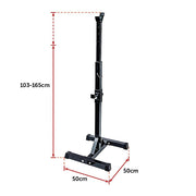 Adjustable Squat Rack Pair Steel Barbell Bench Press Stands Gym Home V63-825881