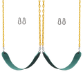 2 Pack Heavy Duty Playground Swing Seats with 66 Inch Plastic Coated Chains for Outdoor Backyard Play V63-825911