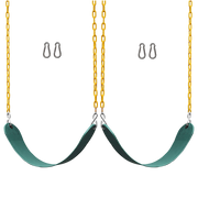 2 Pack Heavy Duty Playground Swing Seats with 66 Inch Plastic Coated Chains for Outdoor Backyard Play V63-825911