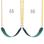 2 Pack Heavy Duty Playground Swing Seats with 66 Inch Plastic Coated Chains for Outdoor Backyard Play V63-825911