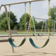 2 Pack Heavy Duty Playground Swing Seats with 66 Inch Plastic Coated Chains for Outdoor Backyard Play V63-825911