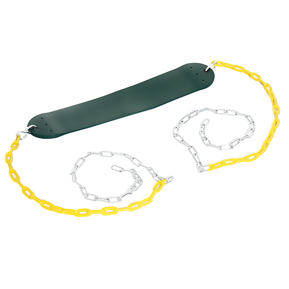 2 Pack Heavy Duty Playground Swing Seats with 66 Inch Plastic Coated Chains for Outdoor Backyard Play V63-825911