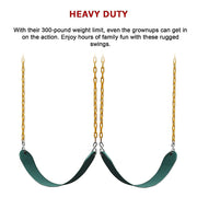 2 Pack Heavy Duty Playground Swing Seats with 66 Inch Plastic Coated Chains for Outdoor Backyard Play V63-825911