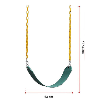 2 Pack Heavy Duty Playground Swing Seats with 66 Inch Plastic Coated Chains for Outdoor Backyard Play V63-825911