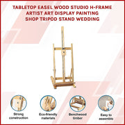 Tabletop Easel Wood Studio H Frame Artist Painting Display Stand For Art Wedding Shop Use V63-825931