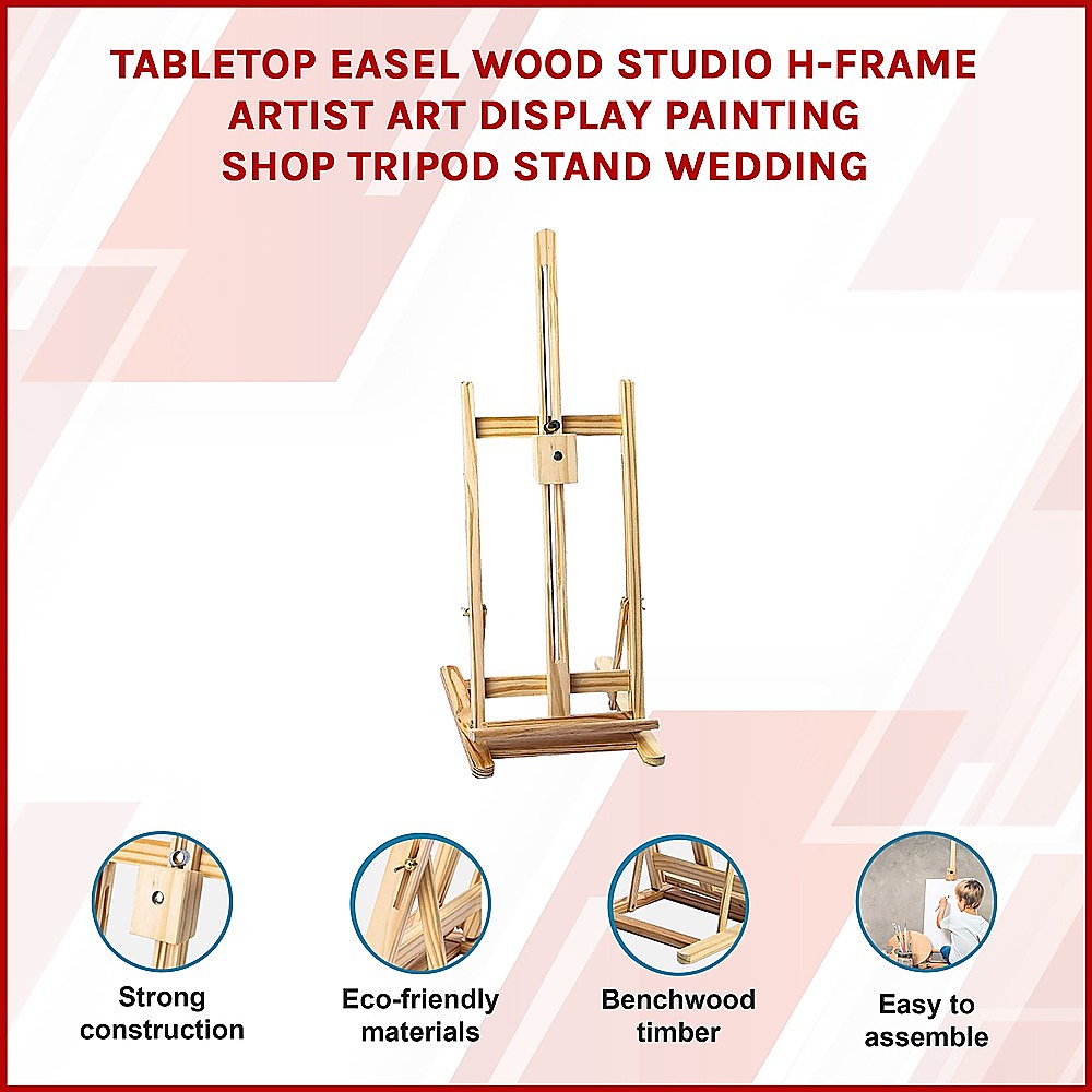 Tabletop Easel Wood Studio H Frame Artist Painting Display Stand For Art Wedding Shop Use V63-825931
