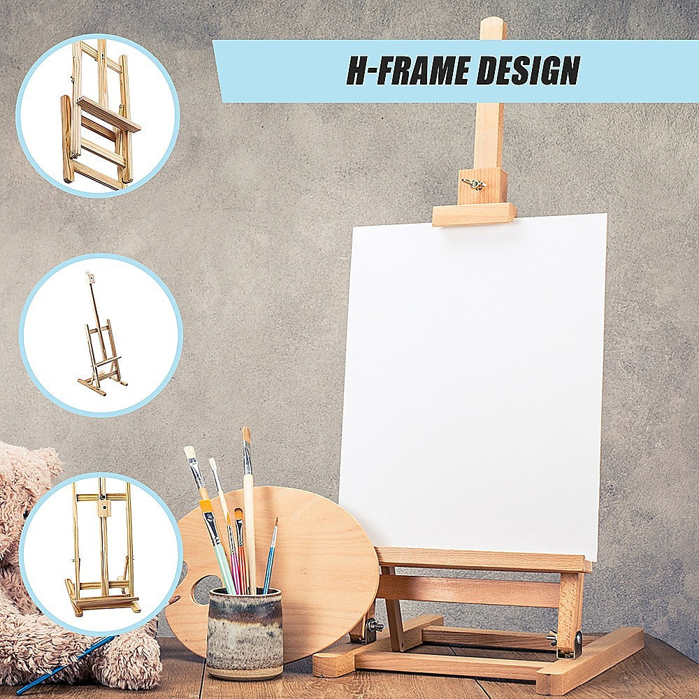 Tabletop Easel Wood Studio H Frame Artist Painting Display Stand For Art Wedding Shop Use V63-825931