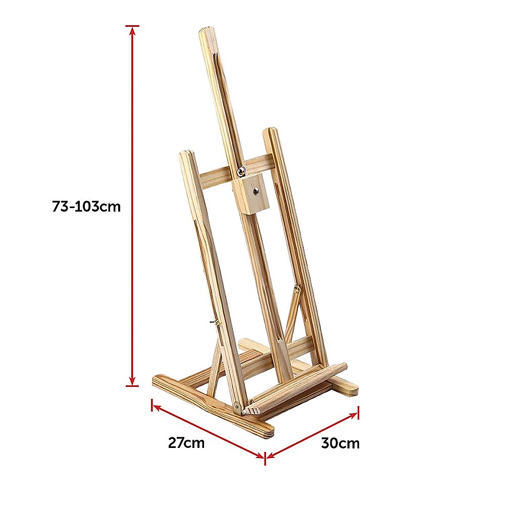 Tabletop Easel Wood Studio H Frame Artist Painting Display Stand For Art Wedding Shop Use V63-825931