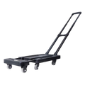Foldable Hand Flatbed Trolley Cart 6 x 360 Degree Rotating Wheels with Maximum Load 200Kg V63-825941