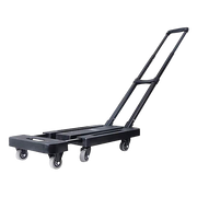 Foldable Hand Flatbed Trolley Cart 6 x 360 Degree Rotating Wheels with Maximum Load 200Kg V63-825941