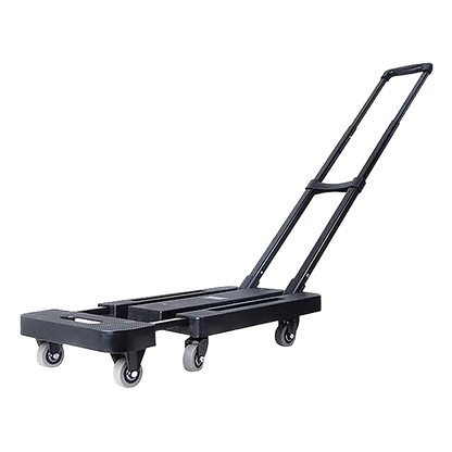 Foldable Hand Flatbed Trolley Cart 6 x 360 Degree Rotating Wheels with Maximum Load 200Kg V63-825941