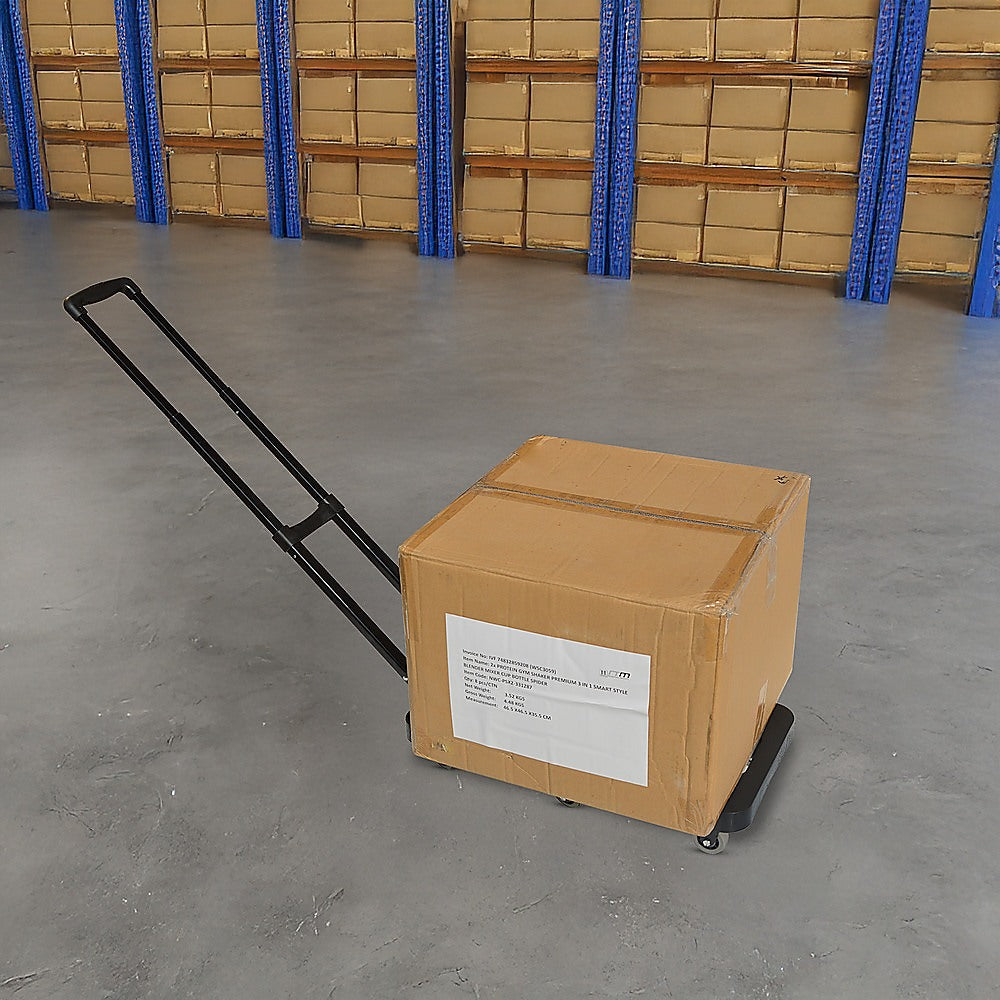 Foldable Hand Flatbed Trolley Cart 6 x 360 Degree Rotating Wheels with Maximum Load 200Kg V63-825941