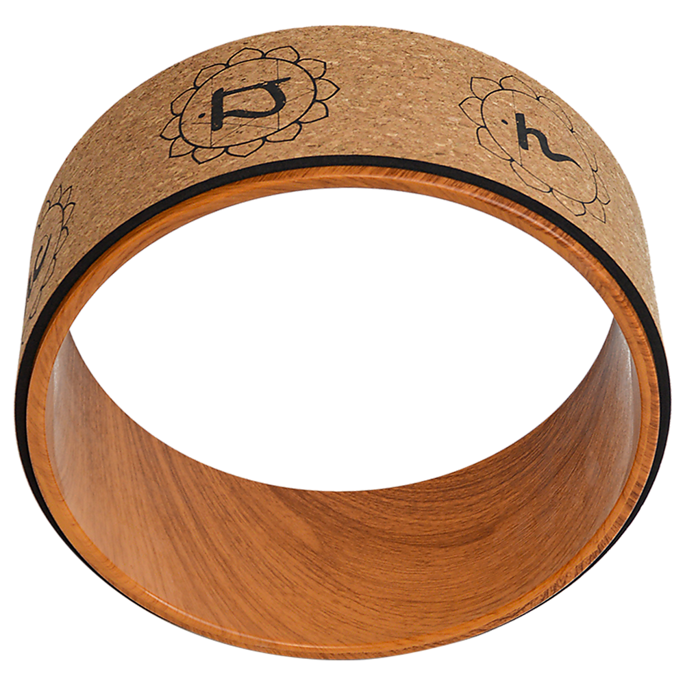 Yoga Pilates Wheel Cork Circle Prop Back Chest Hips Abdomen Stretch Roller V63-825961