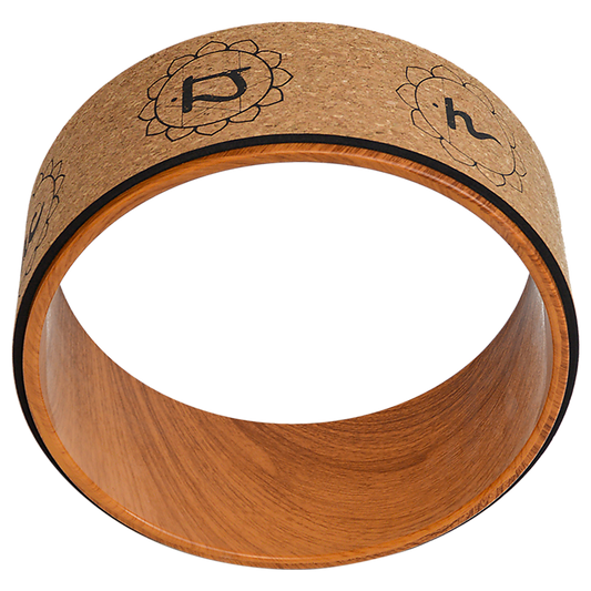 Yoga Pilates Wheel Cork Circle Prop Back Chest Hips Abdomen Stretch Roller V63-825961