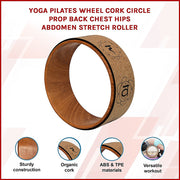 Yoga Pilates Wheel Cork Circle Prop Back Chest Hips Abdomen Stretch Roller V63-825961