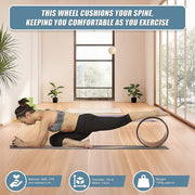 Yoga Pilates Wheel Cork Circle Prop Back Chest Hips Abdomen Stretch Roller V63-825961