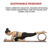 Yoga Pilates Wheel Cork Circle Prop Back Chest Hips Abdomen Stretch Roller V63-825961